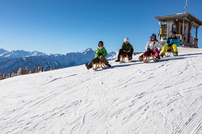 Toboggan run Mutta - south slope - Feldis Toboggan run Mutta - south slope - Feldis