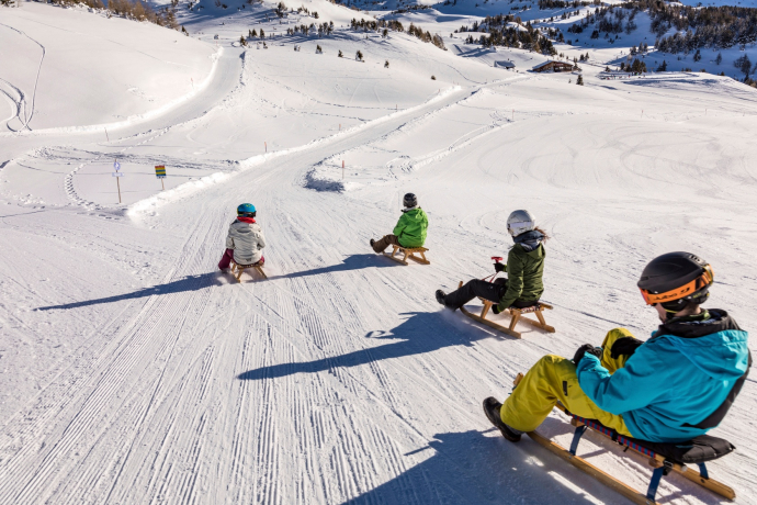 Toboggan run Mutta - south slope - Feldis Toboggan run Mutta - south slope - Feldis