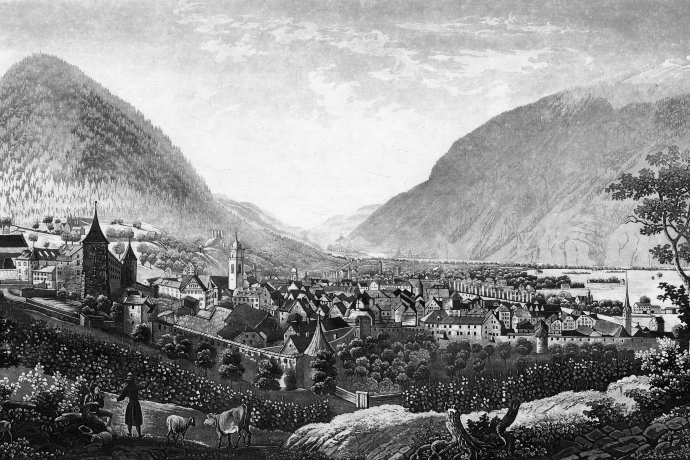 Chur Zeichnung historisch