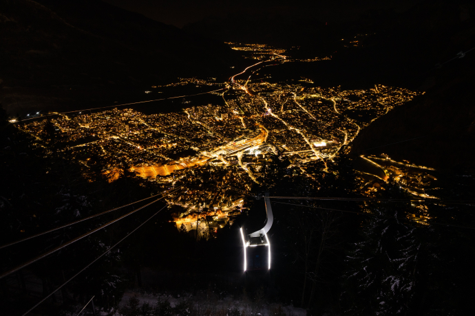 Brambrüesch Bergbahn Nacht  Brambrüesch Bergbahn Nacht